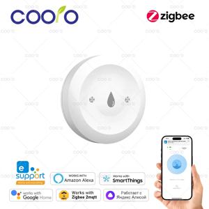 Ewelink Zigbee 스마트 워터 센서 홍수 누출 감지기 주방/욕실 지원을위한 원격 모니터링 홈 어시스턴트 Zigbee2mqtt