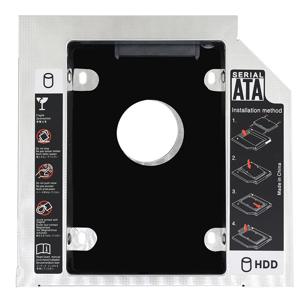 TISHRIC 알루미늄 2nd HDD 캐디 9.5mm 12.7mm SATA 3.0 Optibay 하드 디스크 드라이브 박스 인클로저 DVD 어댑터 케이스 노트북 용 2.5 SSD