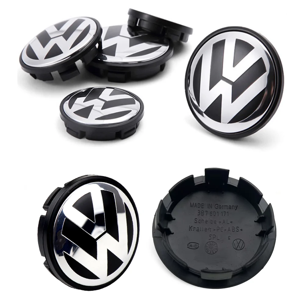 4pcs 55mm 56mm 65mm 70mm 76mm 자동차 휠 센터 캡 Hubcap 커버 VW 폭스 바겐 제타 MK5 골프 Passat 스타일링 3B 7601171
