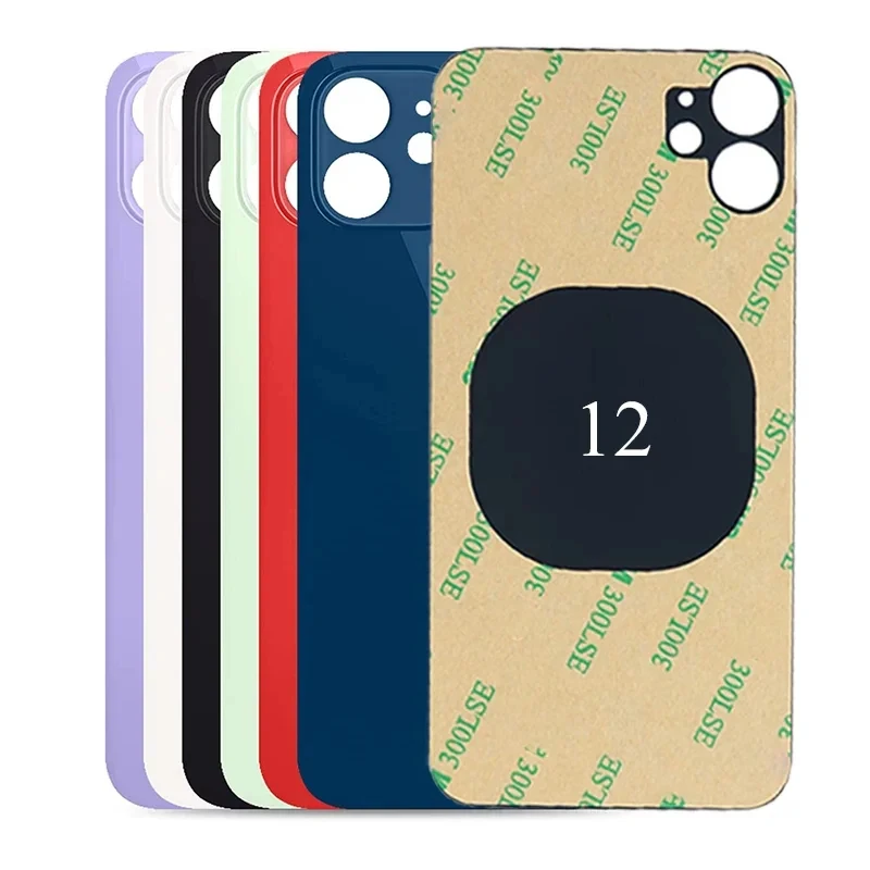 iPhone 12 용 후면 유리 교체 부품 2172,A2402,A2404,A2403, 무료 선물용 후면 접착제가있는 6.1 인치 후면 유리 하우징