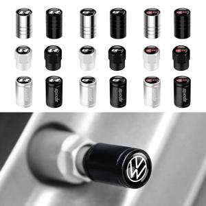 4Pcs 금속 자동차 바퀴 타이어 밸브 캡 커버 Accessorie 폭스 바겐 GTI 골프 6 7 폴로 VW R-라인 CC Passat B6 Tiguan Tharu Jetta