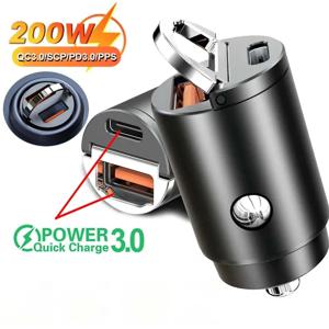 미니 PD QC 풀링 고속 충전 차량용 충전기 USB C 차량용 핸드폰 충전 어댑터 (아이폰 13 12 샤오미 삼성 화웨이용)