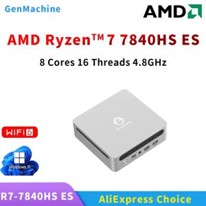 Genmachine AMD Ryzen 7 7840HS ES 미니 PC 8 코어 16 스레드 3.6-5.1GHz 75W Windows 11 LPDDR5 32G 6400Mhz WIFI6 BT5.2 pc 게임