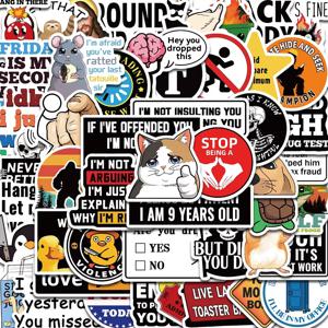 50PCS 장난 Meme 스티커 하라주쿠 데칼 DIY 패션 낙서 데칼 수하물 노트북 자전거 선물 전화 노트북 가방 스티커