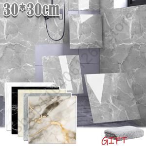 10-50Pcs PVC 대리석 벽 스티커 자기 접착 두꺼운 타일 스티커 욕실 방수 바닥 스티커 주방 홈 인테리어