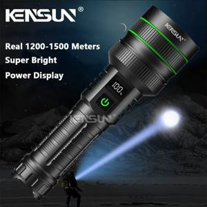높은 전력 전술 토치 가장 강력한 LED 손전등 캠핑 야외 내장 26650 배터리에 대한 긴 샷 Zoomable 랜턴