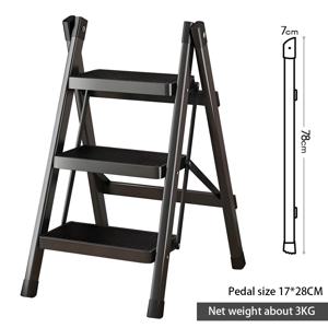 접이식 수축 사다리 텔레스코픽 3 단계 사다리 가정용 사다리 의자 다기능 헤링본 사다리 밟기