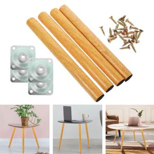 4 Pcs 가구 다리 나무 단단한 가구 피트 미끄럼 방지 의자 피트 교체 피트 경사 비스듬한/직선 테이블 피트