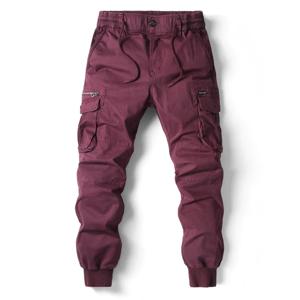 2025 새로운 봄 남성 코 튼 카고 바지 의류 가을 캐주얼 패션 탄성 허리 품질 Pantalones Tipo 카고 바지 남자