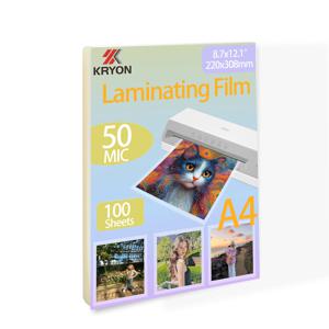 A4 100팩 라미네이팅 시트 8.7x12.1인치 열 라미네이팅 파우치 50 마이크로 두께 라미네이팅 필름
