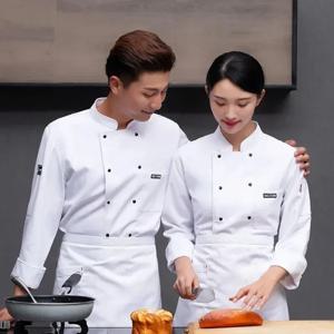 남성과 여성을 위한 그랜드 호텔 요리사 유니폼 주방 케이터링 케이크 룸 냄비 주방 의류