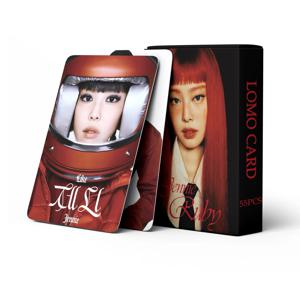 55 개/상자 Kpop RUBY LIKE JENNIE SOLO Lomo 카드 새로운 Ablum HD 사진 인쇄 사진 Photocard for Fans 컬렉션 엽서 선물