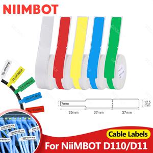 Niimbot D110 미니 스마트 휴대용 라벨 프린터 열 케이블 스티커 D101/D11/H 용 접착 방수 식별 섬유 태그