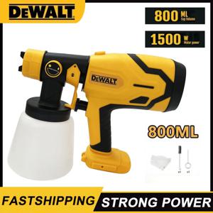 Dewalt 800ML 무선 전기 스프레이 건 휴대용 페인트 분무기 Dewalt 배터리 용 고전력 자동 가구 코팅 에어 브러시