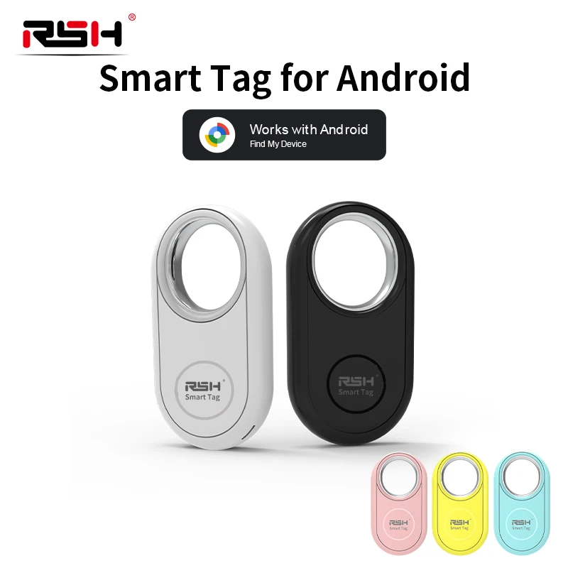 삼성 안드로이드 트래커용 RSH GPS 트래커 Google과 함께 작동 내 Bluetooth 로케이터 파인더 가방 키 찾기 글로벌 분실 방지 스마트 태그