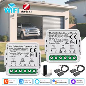 AC100-240V Tuya 스마트 게이트 오프너 컨트롤러 차고 도어 스위치 모듈 Wifi Zigbee 스마트 라이프 Alexa Google 홈 어시스턴트 Yandex