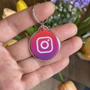 NFC 탭 키 태그 소셜 미디어 WhatsApp 페이스북 인스타그램 에폭시 키체인 NFC 키체인
