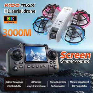 K100 MAX 미니 RC 드론 8K 듀얼 항공 HD 사진 광학 흐름 포지셔닝 장애물 회피 UAV 원격 제어 쿼드콥터