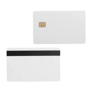 10개 SLE4442 칩 접촉식 IC 카드 (5/16인치 2트랙 Hico 마그네틱 스트라이프, 2 in 1 백색 PVC IC 스마트 카드)