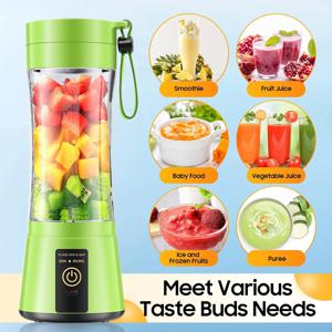 380ml 가정용 주스 믹서 미니 전기 착즙기 USB 충전식 스무디 쉐이크 믹서 휴대용 착즙기 가전제품