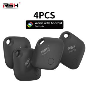 4PCS 보안 GPS 추적기 안드로이드 분실 방지 스마트 태그 (구글 찾기 허브, 자전거, 애완동물 위치 추적기, 샤오미, 삼성, 픽셀, 비보용)