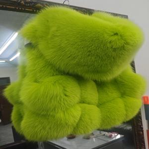 진짜 여우 모피 조끼 여성 정품 실버 폭스 짧은 재킷 민소매 후드 패션 캐주얼 코트