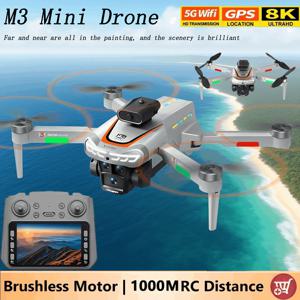 2025 신형 M3 드론 GPS 8K 전문가용 HD 360 °   듀얼 카메라 5G WIFI 브러시리스 모터 장애물 회피 접이식 쿼드콥터 장난감