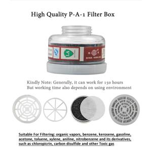 1pcs RD40 40mm 라운드 가스 마스크 필터 화학 호흡기 그림 스프레이 액세서리에 대 한 활성 탄소 필터링 상자