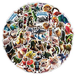 100/50PCS AI Abstract Brainrot 추상 스티커 Fun Tung Tung Sahur 이탈리아 Brainrot 낙서 데칼 DIY 스크랩북 노트북 자전거