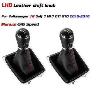 폭스바겐 VW 골프 7 MK7 2013-2018 레버 더스트 부트 커버 수동 5 6단 가죽 기어 변속 노브 내부 교체 부품