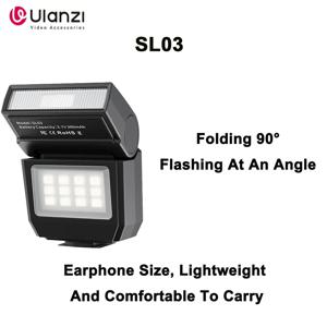 오리지널 Ulanzi SL03 Firefly 미니 플립 플래시 마이크로 싱글 카메라 Ricoh 컴팩트 사진 일정한 조명 보조 조명