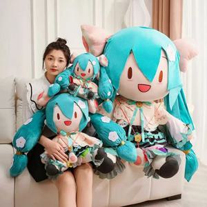 하츠네 미쿠 푸푸 인형 슈퍼 대형 50cm 1 미터 플러시 인형 고품질 바디 베개 선물 매직 퓨처 인형 고품질