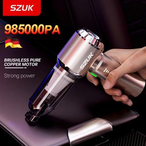 SZUK 미니 자동차 진공 청소기 985000Pa 강력한 흡입 청소 기계 자동차 용 강력한 무선 핸드 헬드 휴대용 진공 청소기