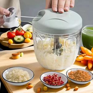 500ML 900ML 수동 마늘 다지기 고기 분쇄기 야채 커터 슬라이서 과일 분쇄기 주방 도구 음식 준비용 블렌더