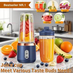 6 블레이드 휴대용 블렌더 2 컵 여행용 휴대용 전기 Juicer 믹서 Usb 충전 신선한 과일 주스 개인 블렌더 스무디