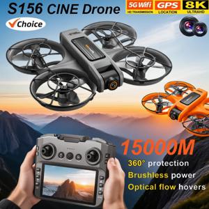 신제품 오리지널 S156 드론 8K WIFI GPS 전문가용 HD 항공 촬영 원격 조종 항공기 HD 듀얼 카메라 쿼드콥터 장난감 UAV