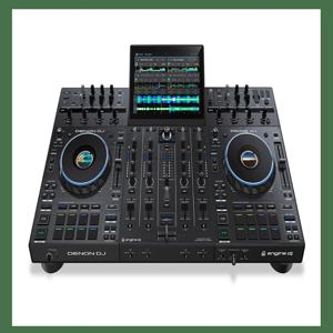 STEM 분리 기능이 있는 4데크, WIFI 스트리밍 믹서, 터치스크린을 갖춘 최신형 DENON DJ PRIME 4+ 독립형 DJ 컨트롤러.