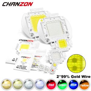 고전력 LED 칩 1W 3W 5W 10W 20W 30W 50W 100W 따뜻한 차가운 흰색 빨간색 녹색 파란색 노란색 SMD 빛 구슬 1 3 5 10 20 50 100W 와트