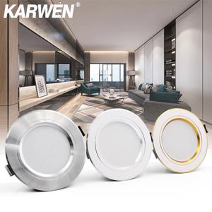 KARWEN LED 통 천장 5W 9W 12W 15W 18W led 천장 조명 골드/실버/화이트 바디 AC 220V 230V 240V led 조명