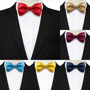 JEMYGINS 망 어린이 나비 넥타이 솔리드 컬러 고품질 나비 매듭 레드 블랙 Bowtie 웨딩 파티 비즈니스 선물 넥타이