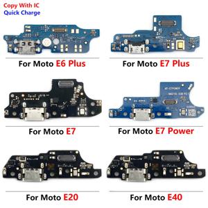 새로운 USB 충전기 충전 포트 플러그 소켓 커넥터 Motorola Moto E6S E40 E30 E20 E6 Plus E7 E7i Power E6i 용 마이크로 보드 케이블