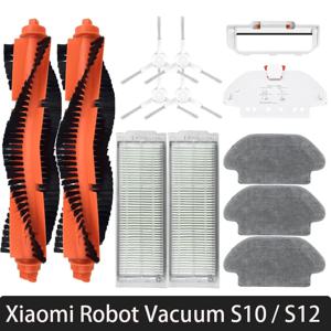 Xiaomi 로봇 진공 S10 S12 T12 B106GL/ Mop 2S XMSTJQR2S / 3C B106CN 부품 액세서리 메인 사이드 브러시 필터 걸레