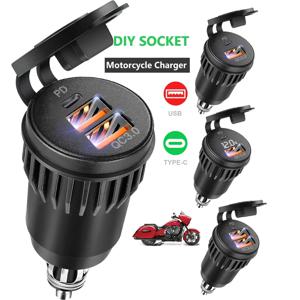 오토바이 QC3.0 USB 유형 C PD 고속 충전기 전원 어댑터 BMW R1250 1300GS 용 Hella DIN 플러그 소켓 For Ducati For Triumph