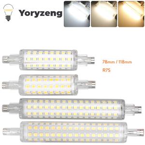 12W 16W R7S 78mm 118mm LED 홍수 전구 64LED 128LED 2835 SMD 교체 60W 120W 할로겐 110V 220V 램프