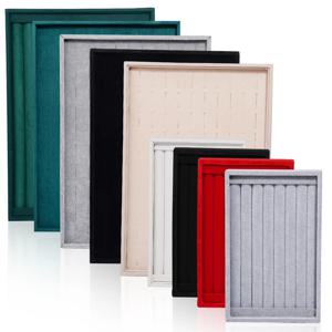 1 Pc 벨벳 쥬얼리 보관함 링 귀걸이 디스플레이 상자 브로치 수공예품 분류 주최자 절묘한 트레이 케이스