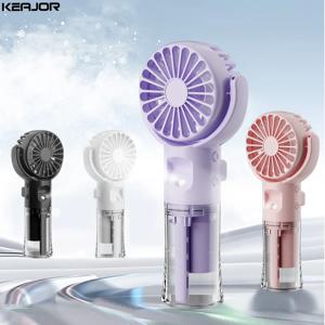 휴대용 물 미스트 선풍기 미니 핸드헬드 선풍기, USB 충전, 4 단 행잉 넥 스프레이 팬, 휴대용 개인 휴대용 소형 선풍기