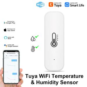 Tuya WiFi 온도 및 습도 스마트 홈 온도계 습도계 APP 원격 알람 Alexa Google 홈과 함께 작동