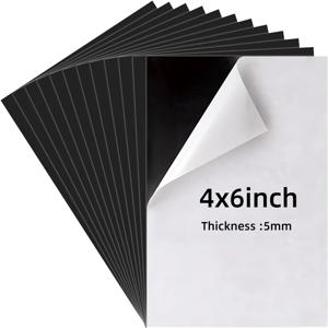 접착식 자석 시트 4 x 6인치 사진 자석, 공예, 사진, 그림, 간편한 껍질을 위한 뒷면이 있는 유연한 자석 시트.