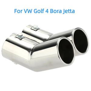 VW 골프 4 Bora Jetta 자동차 배기 테일 파이프 듀얼 파이프 스테인레스 스틸 배기 테일 파이프 용 머플러 팁