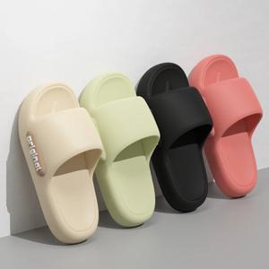 캔디 컬러 여성 EVA 슬리퍼, 두꺼운 밑창 홈 클라우드 슬라이드, 부드러운 바닥, 미끄럼 방지, 여름 봄 큰 사이즈 비치 플립플랍 슈즈